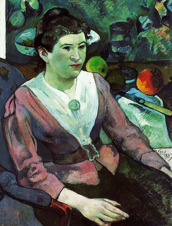 Paul Gauguin Portrait of a Woman with a Still Life by Cezanne Germany oil painting art